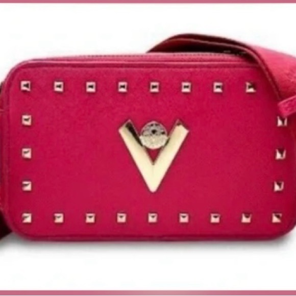 Valentino Pink Crossbody Bag with Gold Studs